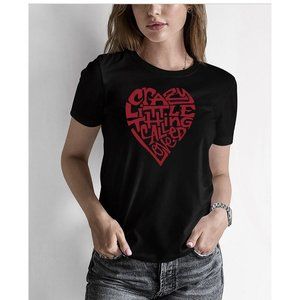 LA POP ART Women’s Word Art Crazy Little Thing Called Love T-Shirt.